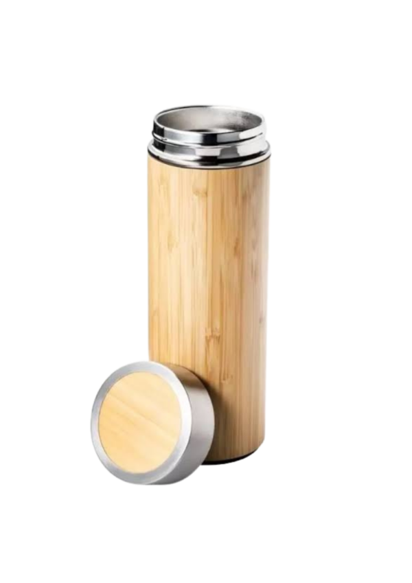 A photo of an opend bamboo tumbler