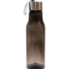Black platic bottle with lid.