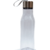Clear platic bottle with lid.