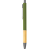 Bamboo click pen in green color.
