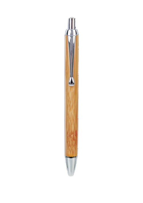A picture of bamboo click pen.