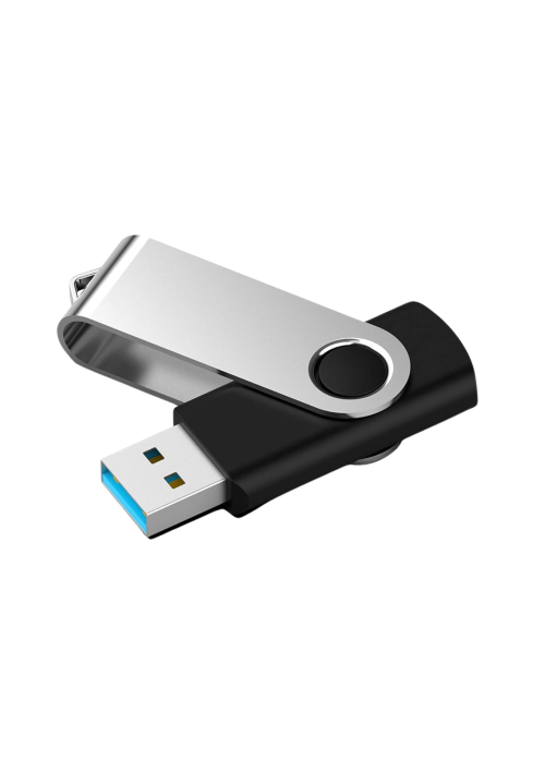 Black swivel flash drive.