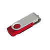Swivel flash drive in color red.