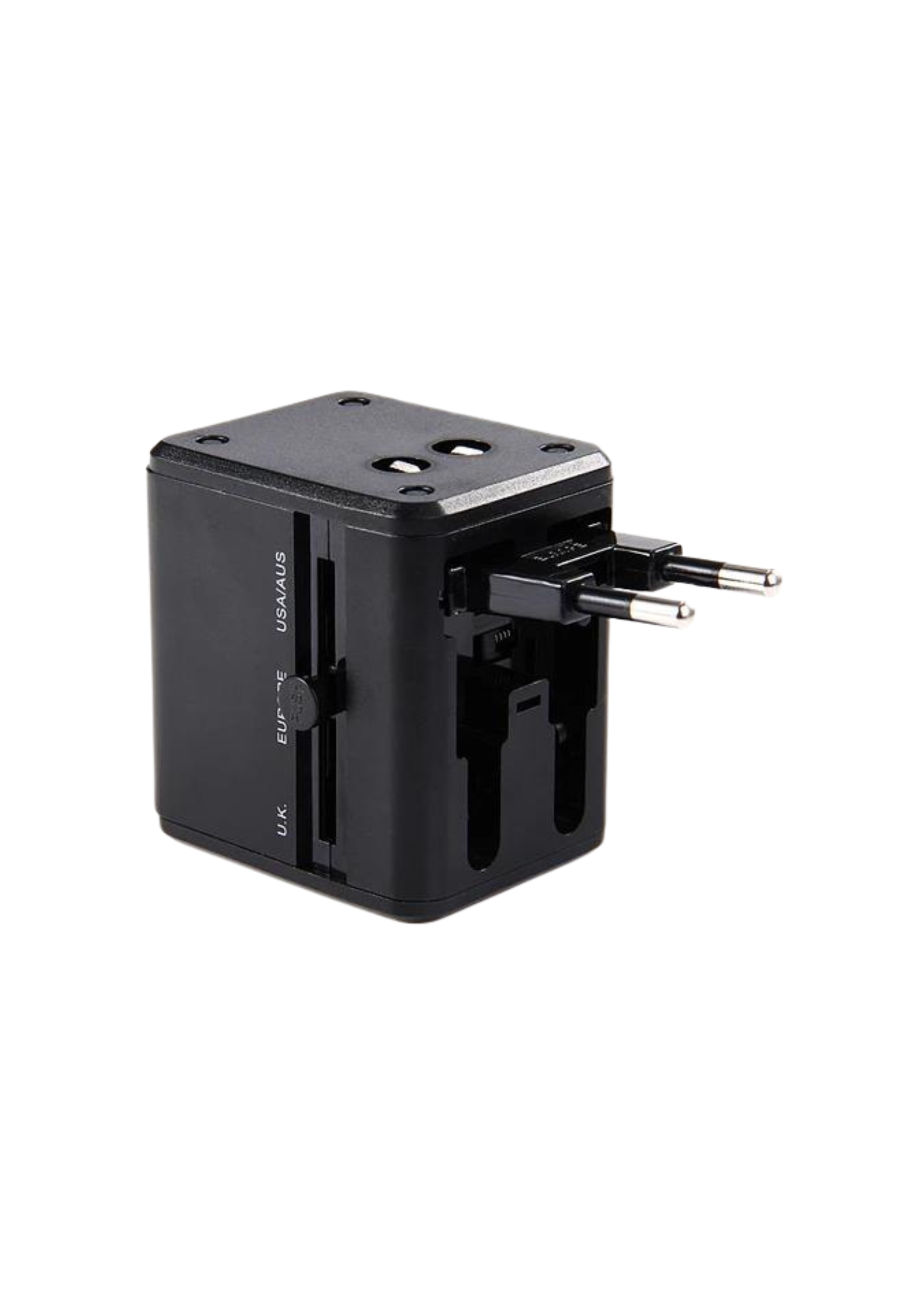 PREMIO PRODUCTS - 51 Black travel adaptor with the European plug out.