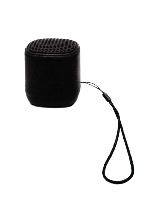 Wireless bluetooth speaker in black color.