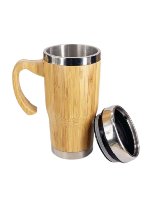 Bamboo vacuum mug.
