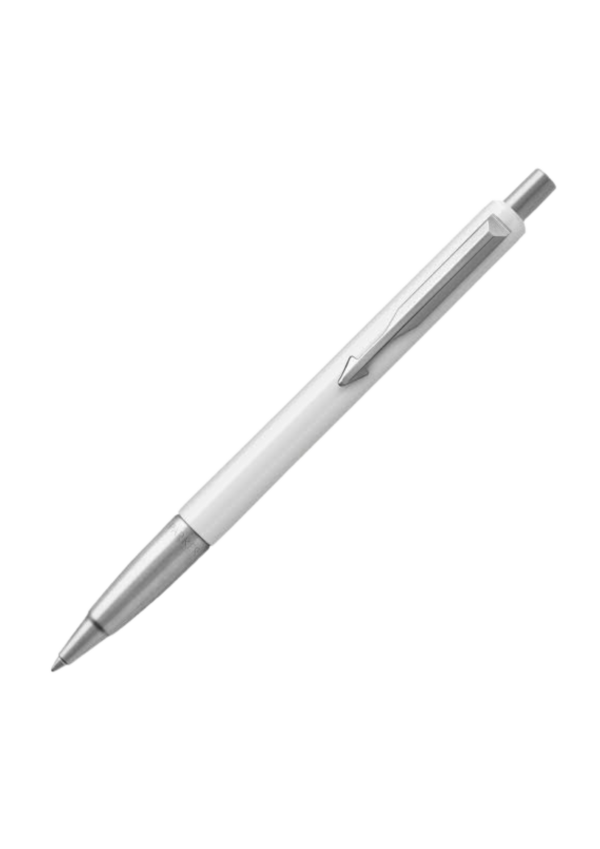 A Parker Standard Vector Ballpoint in white color.