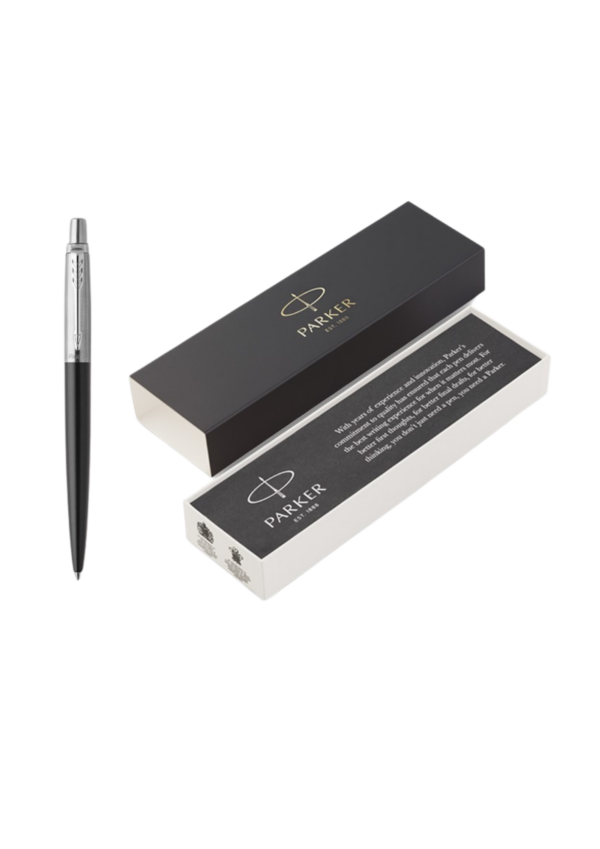 A photo of Parker Jotter London Ballpoint pen with a box.