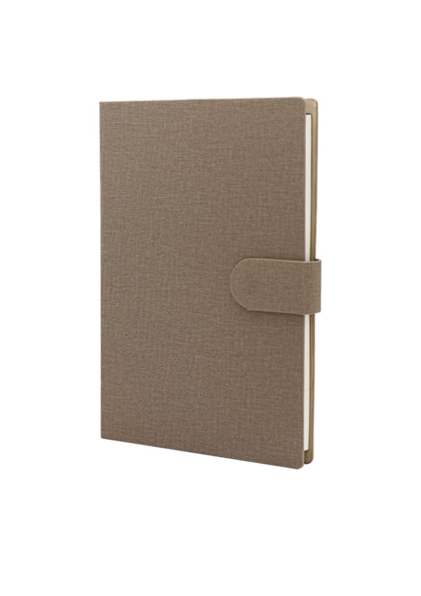 Sample photo of an organizer notepad in brown color.