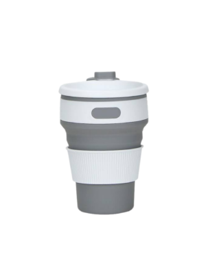 Gray collapsible cup.