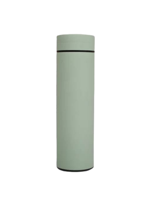 Matte vacuum flask in torquoise green.