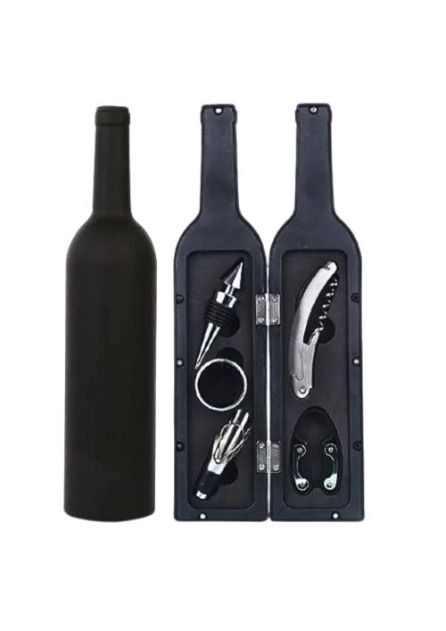 A wine bottle set.