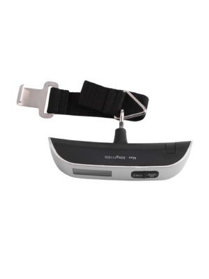 A photo of a digital luggage scale.