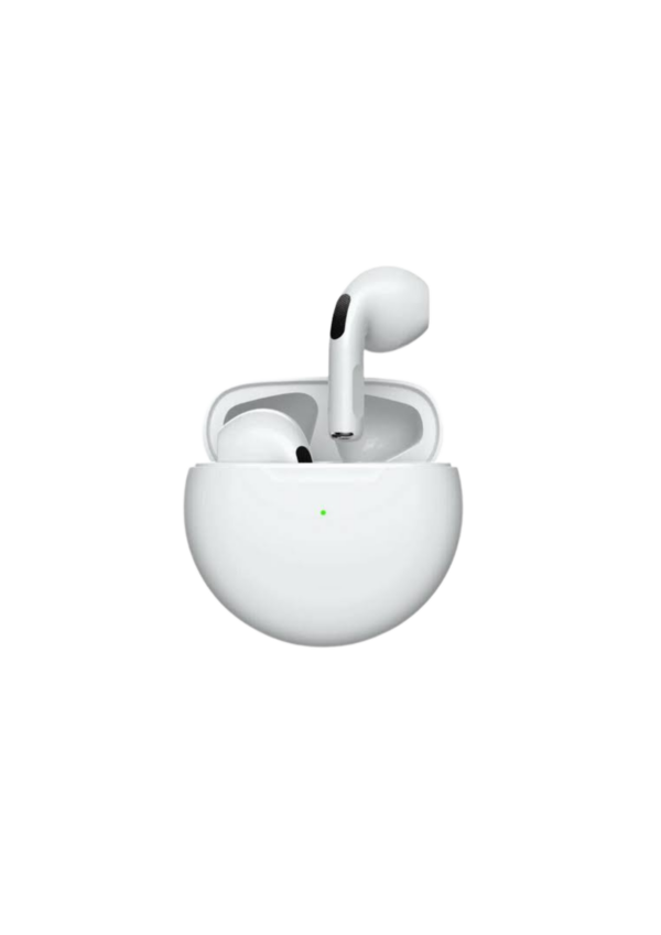 Pro 6 ear pods in white color.