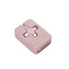 3-in-1 retractable charging cable set in pink color.