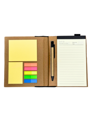 an-open-notepad-with-sticky-notes-on-left-side-and-pen-with-paper-on-right-side