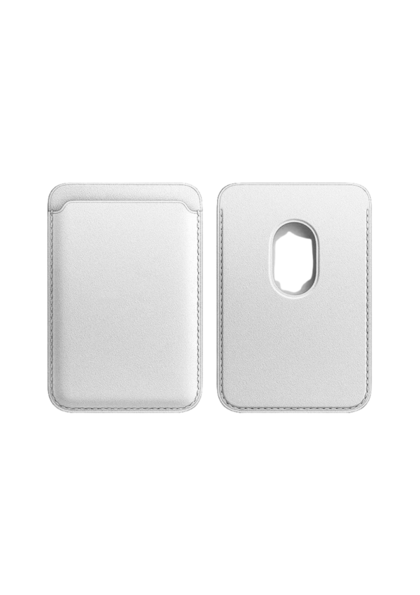 White-magsafe-mobile-leather-wallet