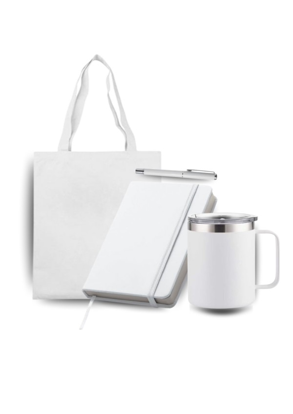 White-eco-bag-with-white-notebook-white-mug-and-white-pen